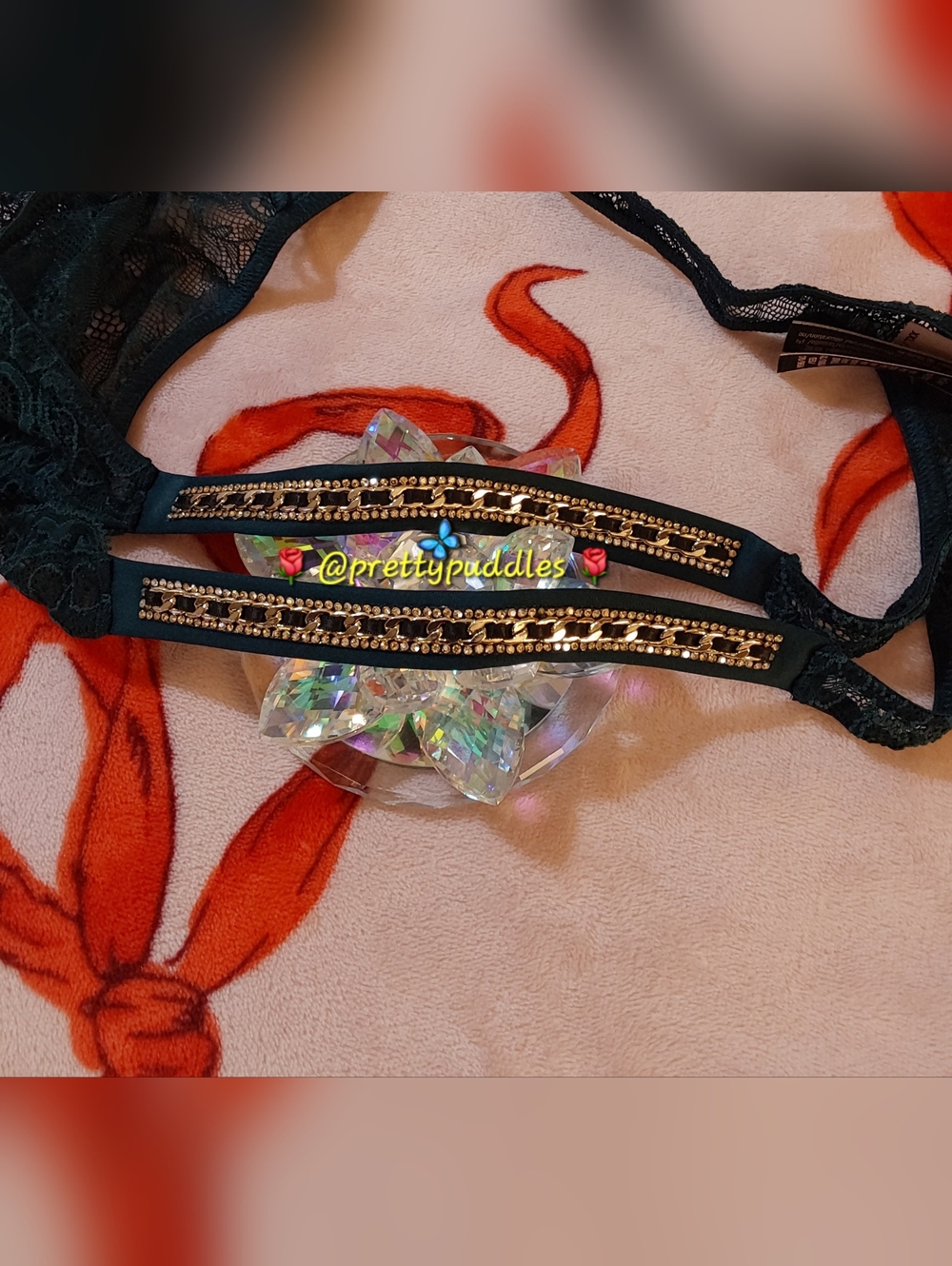 💚 XXL VS Very Sexy Shine Chain Strap Lace Thong Panty 💚 - Picture 5 of 15